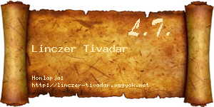 Linczer Tivadar névjegykártya